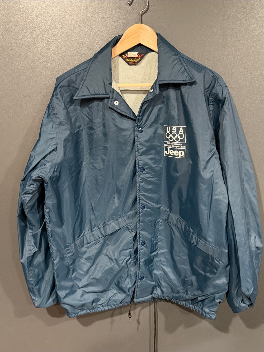 Jeep Navy Blue USA Olympics Windbreaker Jacket - Men's